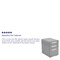 Flash Furniture 3 Drawer Filing Cabinet, Gray HZ-AP535-01-GRY-GG - alternate 3